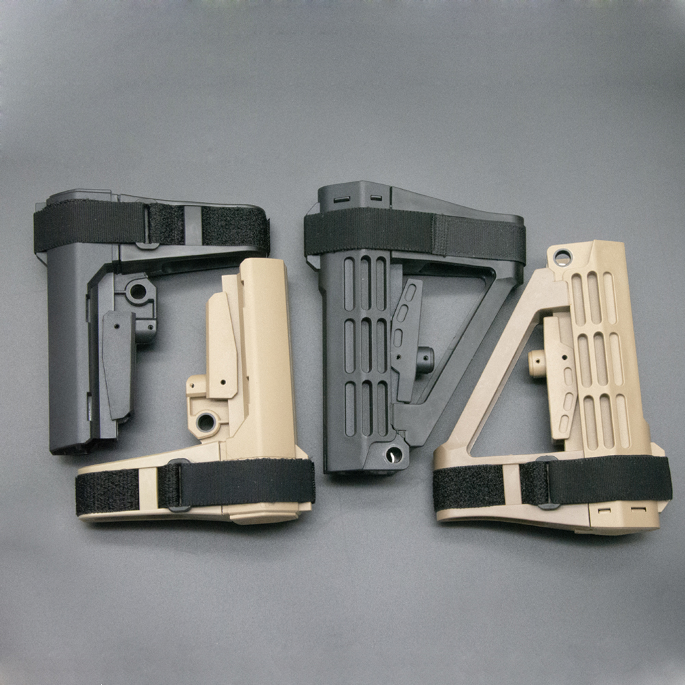 SBA4 Nylon Stock Buttstock Pistol M4 AR15 HK416 airsoft TAN